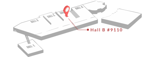 Anaheim Convention Center access map showing Hall B #9110